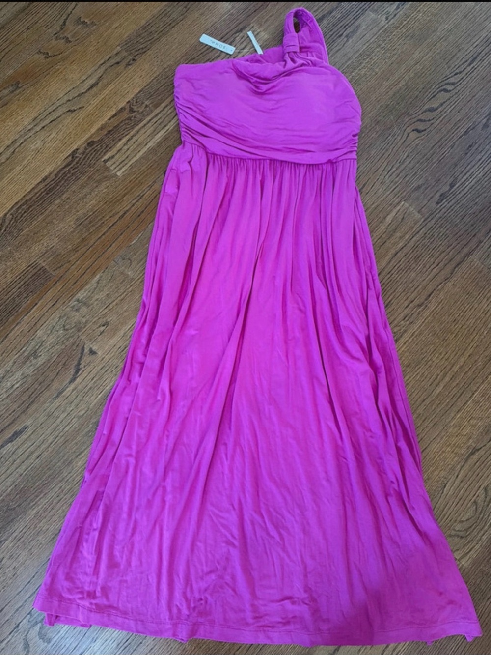 Soma Women’s One-Shoulder Maxi Dress in Hot Pink sz large nwt
